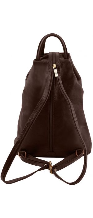Γυναικείο Τσαντάκι Δερμάτινο Shanghai TL140963 Καφέ Σκούρο Tuscany Leather