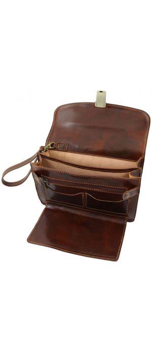 Ανδρικό Τσαντάκι Δερμάτινο Max TL8075 Μαύρο Tuscany Leather