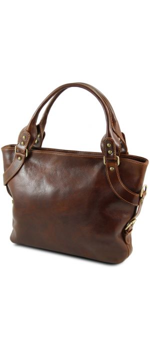 Γυναικεία Τσάντα Δερμάτινη Ilenia Κόκκινο Tuscany Leather