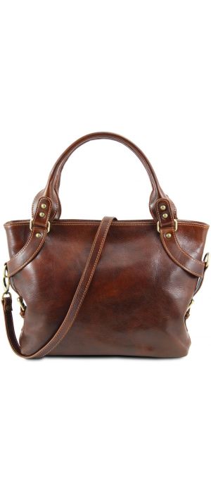 Γυναικεία Τσάντα Δερμάτινη Ilenia Κόκκινο Tuscany Leather