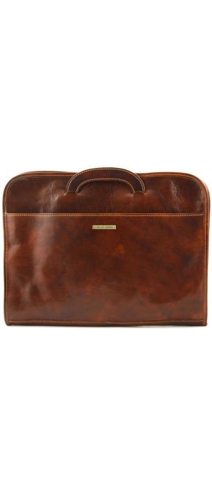Επαγγελματική Τσάντα Δερμάτινη Sorrento TL141022 Καφέ Tuscany Leather