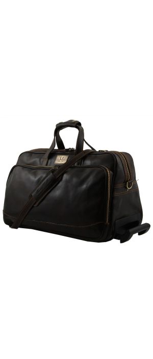 Δερμάτινος  Σάκος Ταξιδίου Trolley Bora Bora S Καφέ σκούρο Tuscany Leather