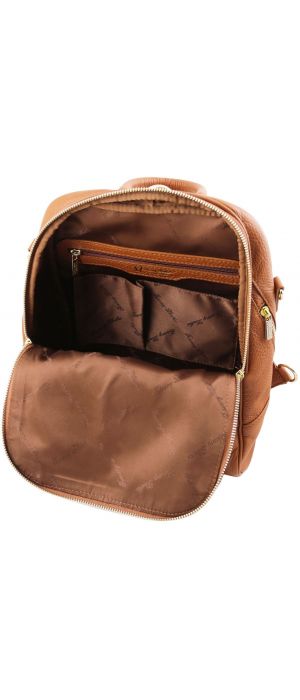 Γυναικεία Τσάντα Πλάτης Δερμάτινη TL141376 Κονιάκ Tuscany Leather