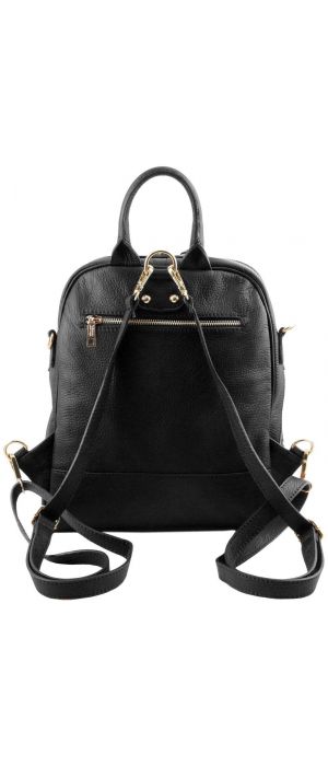 Γυναικεία Τσάντα Πλάτης Δερμάτινη TL141376 Μαύρο Tuscany Leather