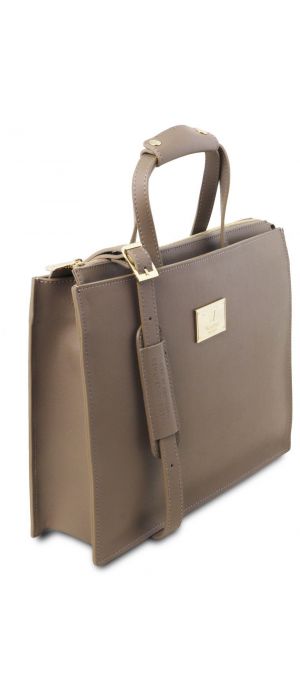 Γυναικεία Επαγγελματική Τσάντα Δερμάτινη Palermo TL141369 Μαύρο Tuscany Leather