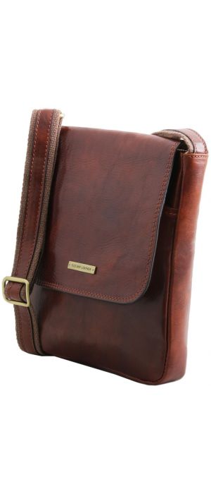 Ανδρικό Τσαντάκι Δερμάτινο John Καφέ Tuscany Leather