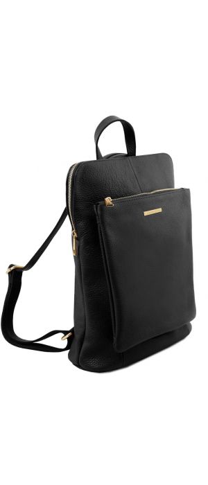 Γυναικεία Τσάντα Πλάτης - Ώμου Δερμάτινη TL141682 Μαύρο Tuscany Leather