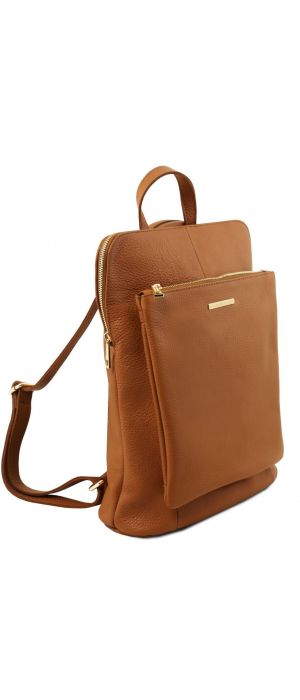 Γυναικεία Τσάντα Πλάτης - Ώμου Δερμάτινη TL141682 Κονιάκ Tuscany Leather