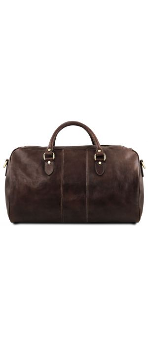Σάκος ταξιδίου δερμάτινος - Lisbona TL141657 Καφέ σκούρο Tuscany Leather