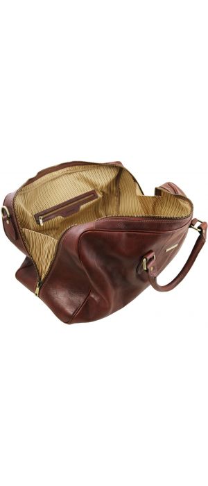 Σάκος ταξιδίου δερμάτινος - Lisbona TL141657 Μαύρο Tuscany Leather