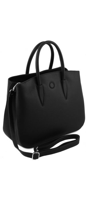 Γυναικεία Τσάντα Δερμάτινη Camelia Μαύρο Tuscany Leather