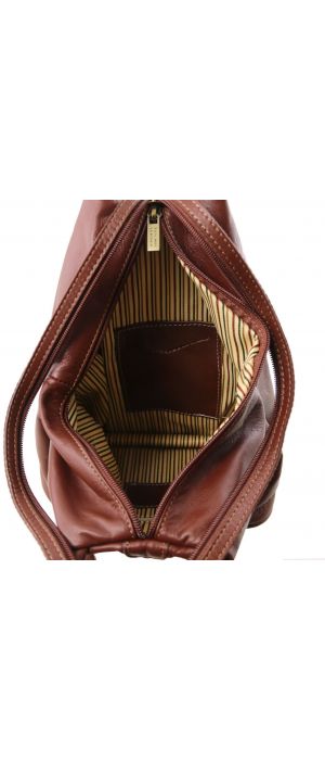 Γυναικείο Τσαντάκι Δερμάτινο Shanghai TL140963 Καφέ Tuscany Leather