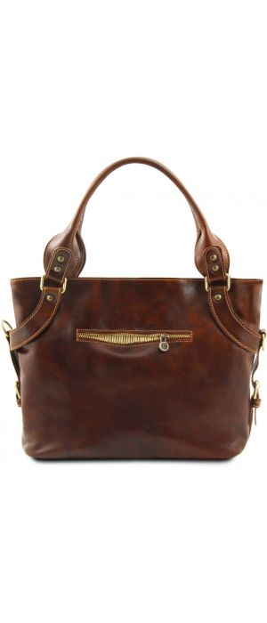 Γυναικεία Τσάντα Δερμάτινη Ilenia Μαύρο Tuscany Leather