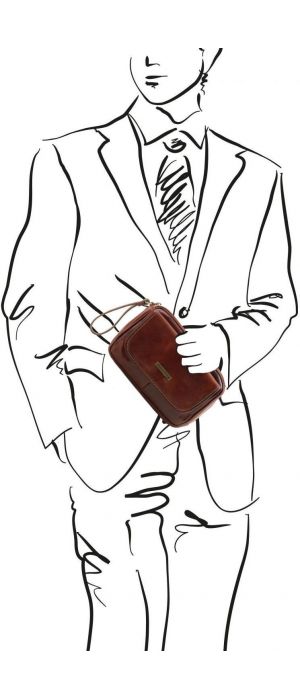 Ανδρικό Τσαντάκι Δερμάτινο Ivan TL140849 Καφέ Tuscany Leather