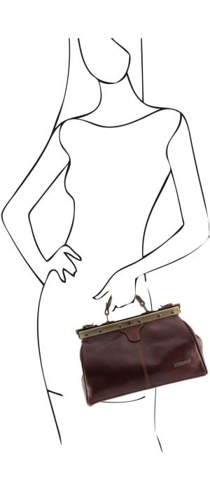 Ιατρική Τσάντα Δερμάτινη Michelangelo Καφέ σκούρο Tuscany Leather