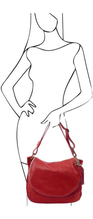 Γυναικεία Τσάντα Δερμάτινη TL141110 Κόκκινο Tuscany Leather