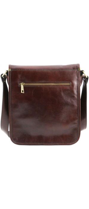 Ανδρικό Τσαντάκι Δερμάτινο Messenger TL141255 Μαύρο Tuscany Leather