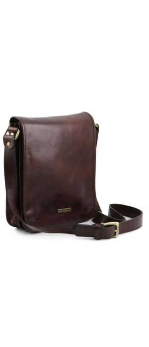 Ανδρικό Τσαντάκι Δερμάτινο Messenger TL141255 Μελί Tuscany Leather