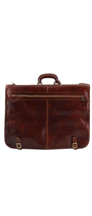 Βαλίτσα / Θήκη Ενδυμάτων Δερμάτινη Tahiti TL3030 Καφέ σκούρο Tuscany Leather