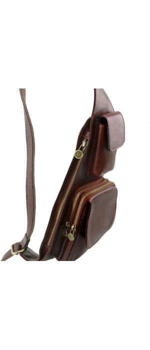 Ανδρικό Τσαντάκι Πλάτης Δερμάτινο TL141352 Μαύρο Tuscany Leather