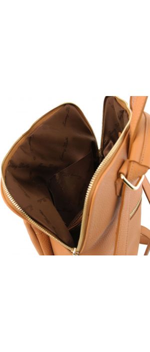 Γυναικεία Τσάντα Πλάτης - Ώμου Δερμάτινη TL141682 Κονιάκ Tuscany Leather