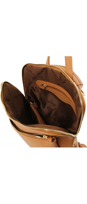 Γυναικεία Τσάντα Πλάτης - Ώμου Δερμάτινη TL141682 Κονιάκ Tuscany Leather