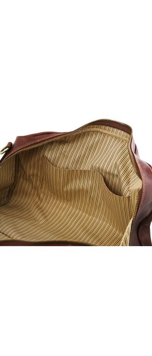 Σάκος ταξιδίου δερμάτινος - Lisbona TL141657 Μαύρο Tuscany Leather