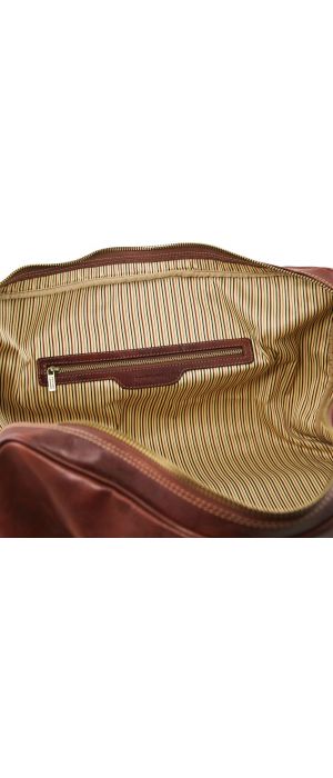 Σάκος ταξιδίου δερμάτινος - Lisbona TL141657 Μαύρο Tuscany Leather