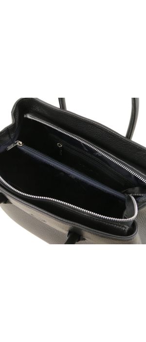 Γυναικεία Τσάντα Δερμάτινη Camelia Μαύρο Tuscany Leather