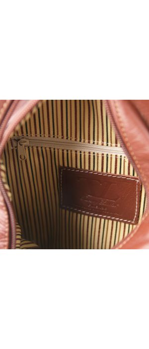 Γυναικείο Τσαντάκι Δερμάτινο Shanghai TL140963 Καφέ Σκούρο Tuscany Leather