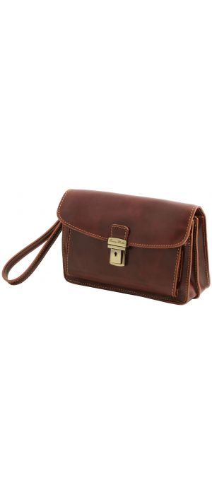 Ανδρικό Τσαντάκι Δερμάτινο Max TL8075 Μαύρο Tuscany Leather