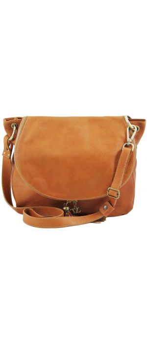 Γυναικεία Τσάντα Δερμάτινη TL141110 Κονιάκ Tuscany Leather