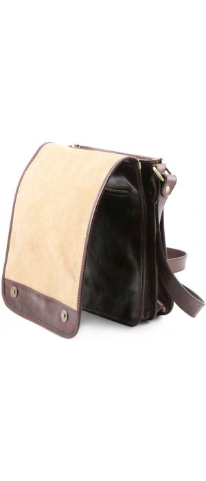 Ανδρικό Τσαντάκι Δερμάτινο Messenger TL141255 Καφέ Tuscany Leather