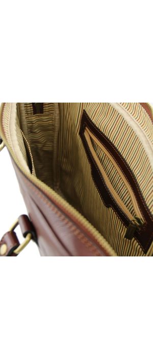 Γυναικεία Τσάντα Laptop 15.6" Δερμάτινη Prato TL141283 Μαύρο Tuscany Leather