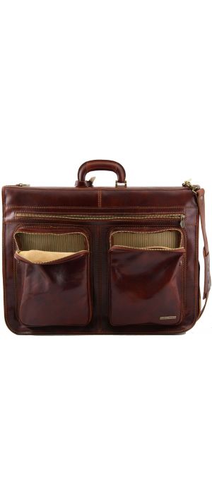 Βαλίτσα / Θήκη Ενδυμάτων Δερμάτινη Tahiti TL3030 Καφέ σκούρο Tuscany Leather