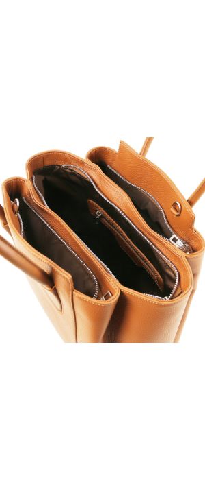 Γυναικεία Τσάντα Δερμάτινη Tulipan TL141727 Κονιάκ Tuscany Leather