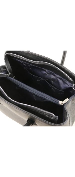 Γυναικεία Τσάντα Δερμάτινη Camelia Μαύρο Tuscany Leather