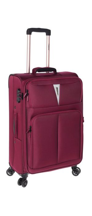 Βαλίτσα Μεσαία με 4 Ρόδες και Επέκταση Diplomat ZC 6101-M Μπορντό