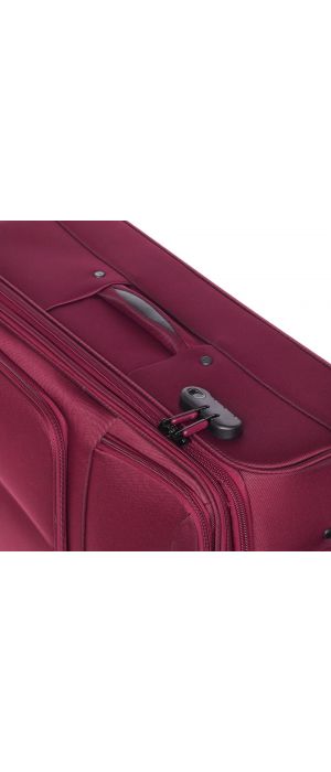 Βαλίτσα Μεσαία με 4 Ρόδες και Επέκταση Diplomat ZC 6101-M Μπορντό
