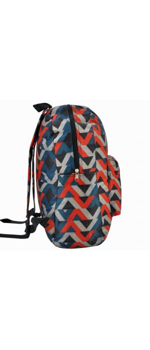 Τσάντα Πλάτης Πολυεστέρα Geometric 30x15x39cm Πολύχρωμο
