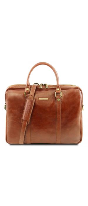Γυναικεία Τσάντα Laptop 15.6" Δερμάτινη Prato TL141283 Μελί Tuscany Leather