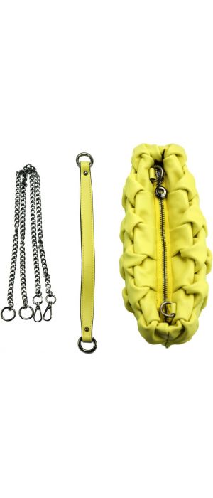 Δερμάτινη Τσάντα Χειρός Linda Firenze Leather 6000 Κίτρινο