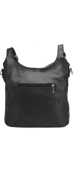 Δερμάτινη Τσάντα Ώμου Silvia Firenze Leather 9199 Μαύρο