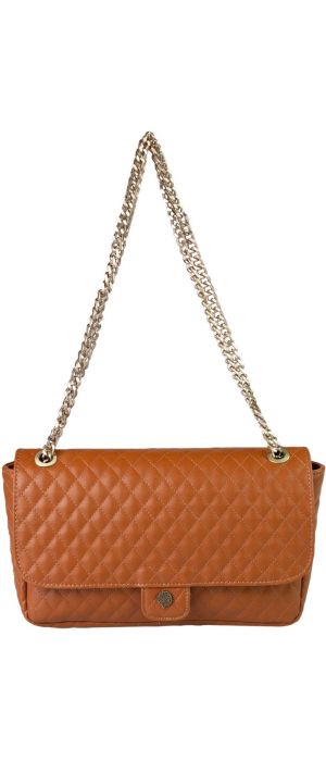 Καπιτονέ Τσαντάκι Ώμου Glam Thiros 03-1224 Tan Brown