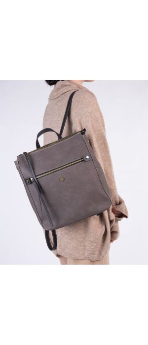 Σακίδιο Πόλης Bella Με Φερμουάρ Thiros 34-5053 Tan Brown