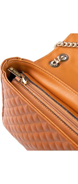 Καπιτονέ Τσαντάκι Ώμου Glam Thiros 03-1224 Tan Brown