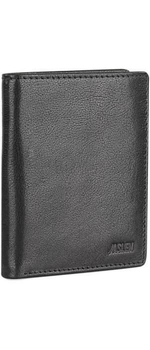 Πορτοφόλι Ανδρικό Δερμάτινο Jaslen Μαύρο 204220-01