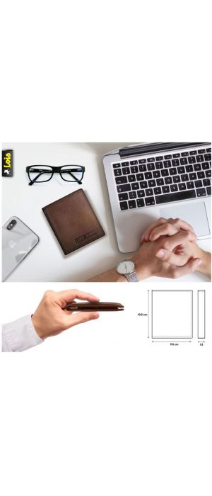 Πορτοφόλι Ανδρικό Δερμάτινο Lois 201406-01 Καφέ Σκούρο