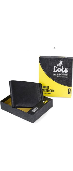 Πορτοφόλι Ανδρικό Δερμάτινο Lois 202687-01 Μαύρο
