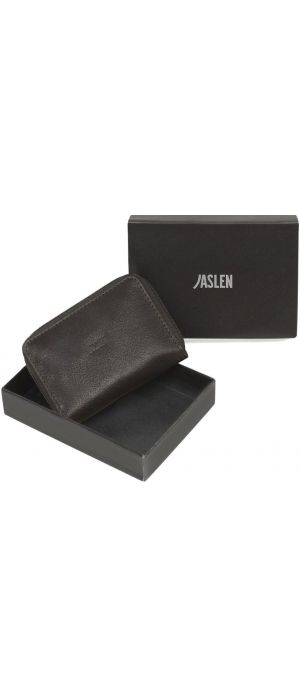 Πορτοφόλι με Μπρελόκ Ανδρικό JASLEN με RFID Δερμάτινο Καφέ 204243-02